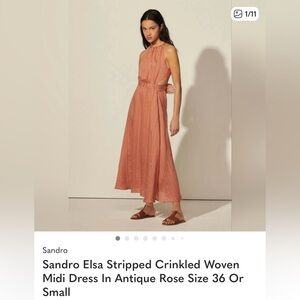 Sandro Elsa striped dress